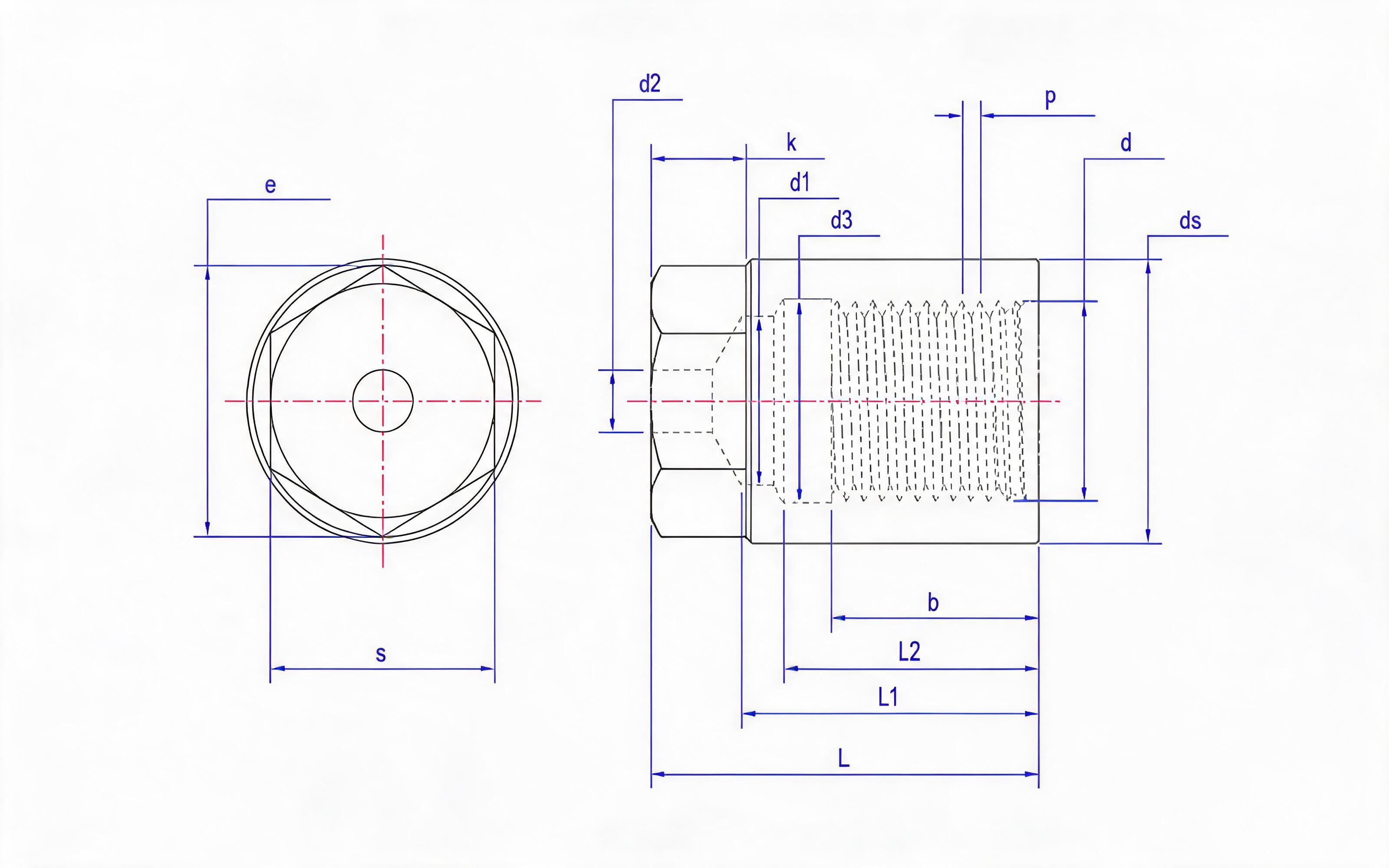 CG Cover Nut (d ≤ 56mm) Table 2 Standard Drawing