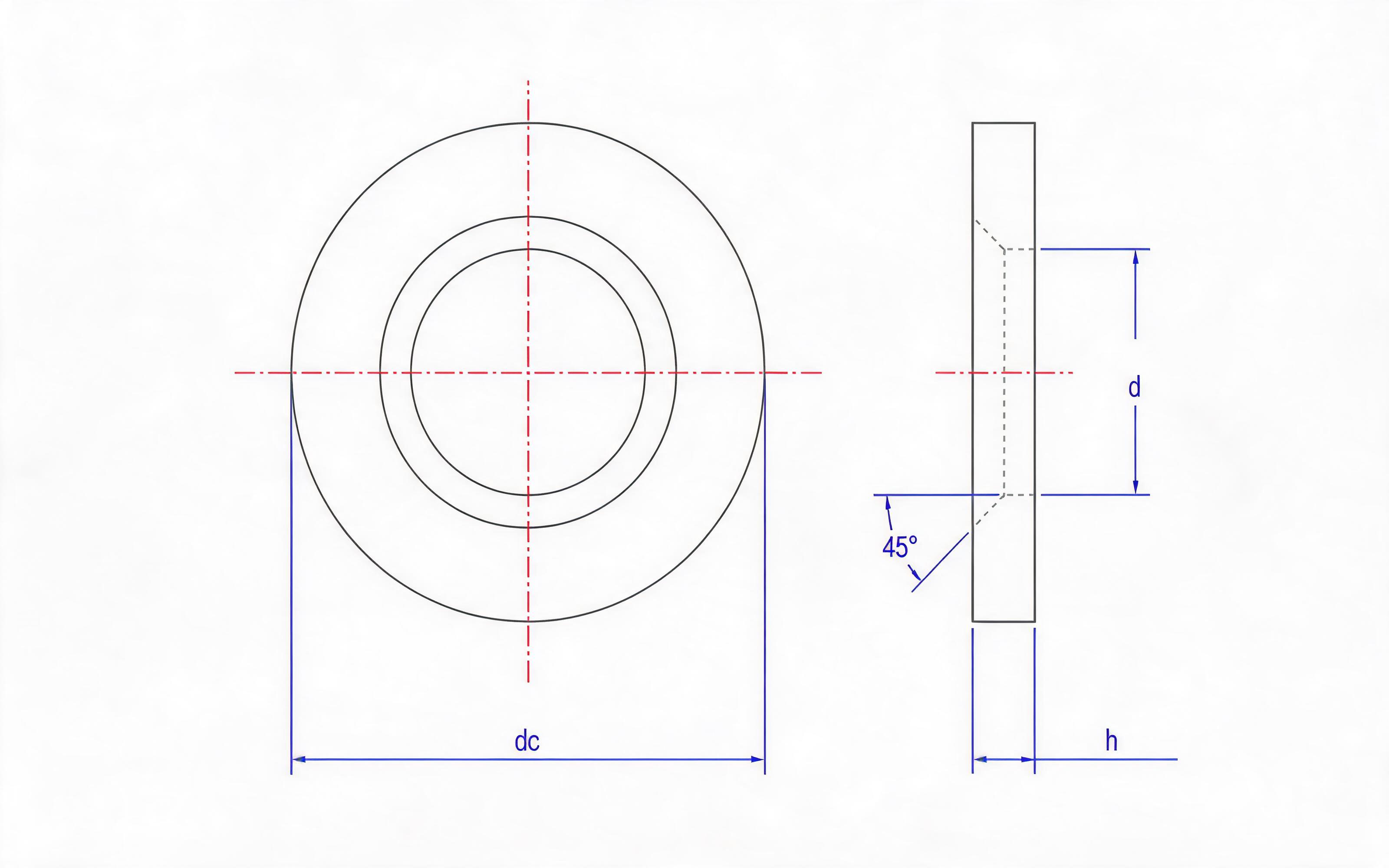 Washers for Torsional Shear Type High Strength Bolts for Steel Structures Standard Drawing