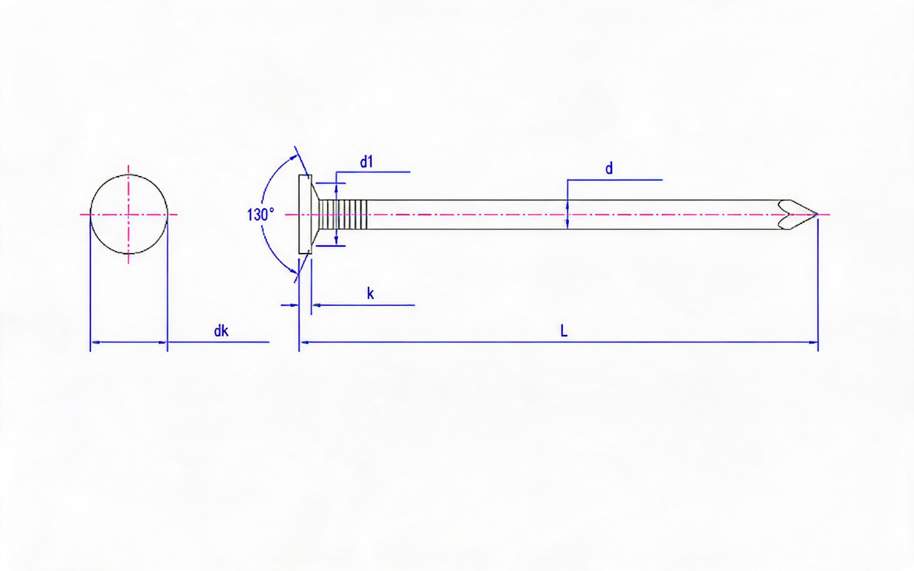 PLAIN ROLLING NAILES SCHEDULE I.2 Standard Drawing