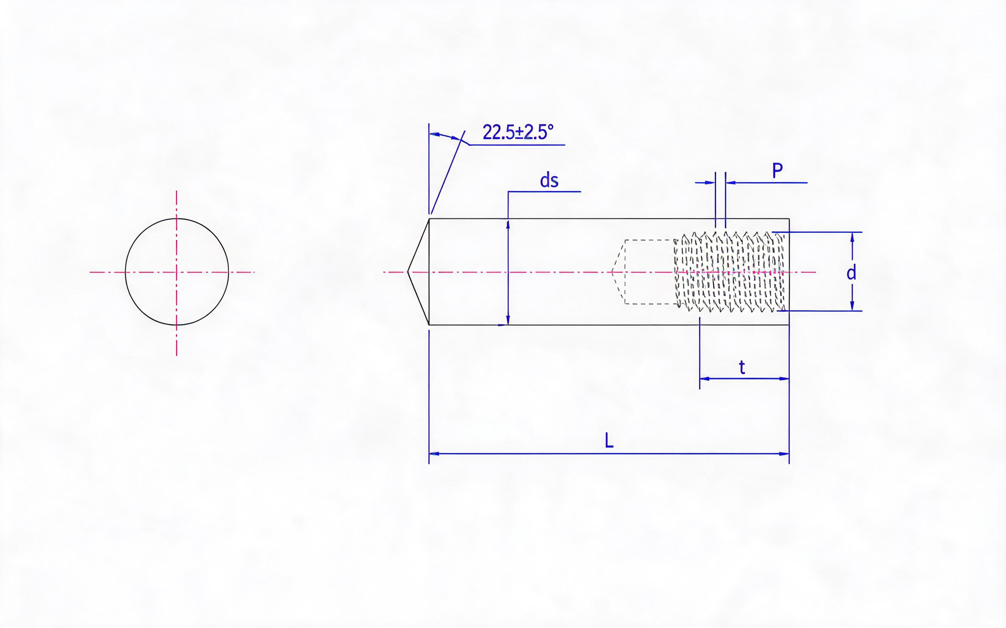 WELDED NUT FOR ARC STUD WELDING (ID TYPE INTERNAL THREADED STUD) Standard Drawing