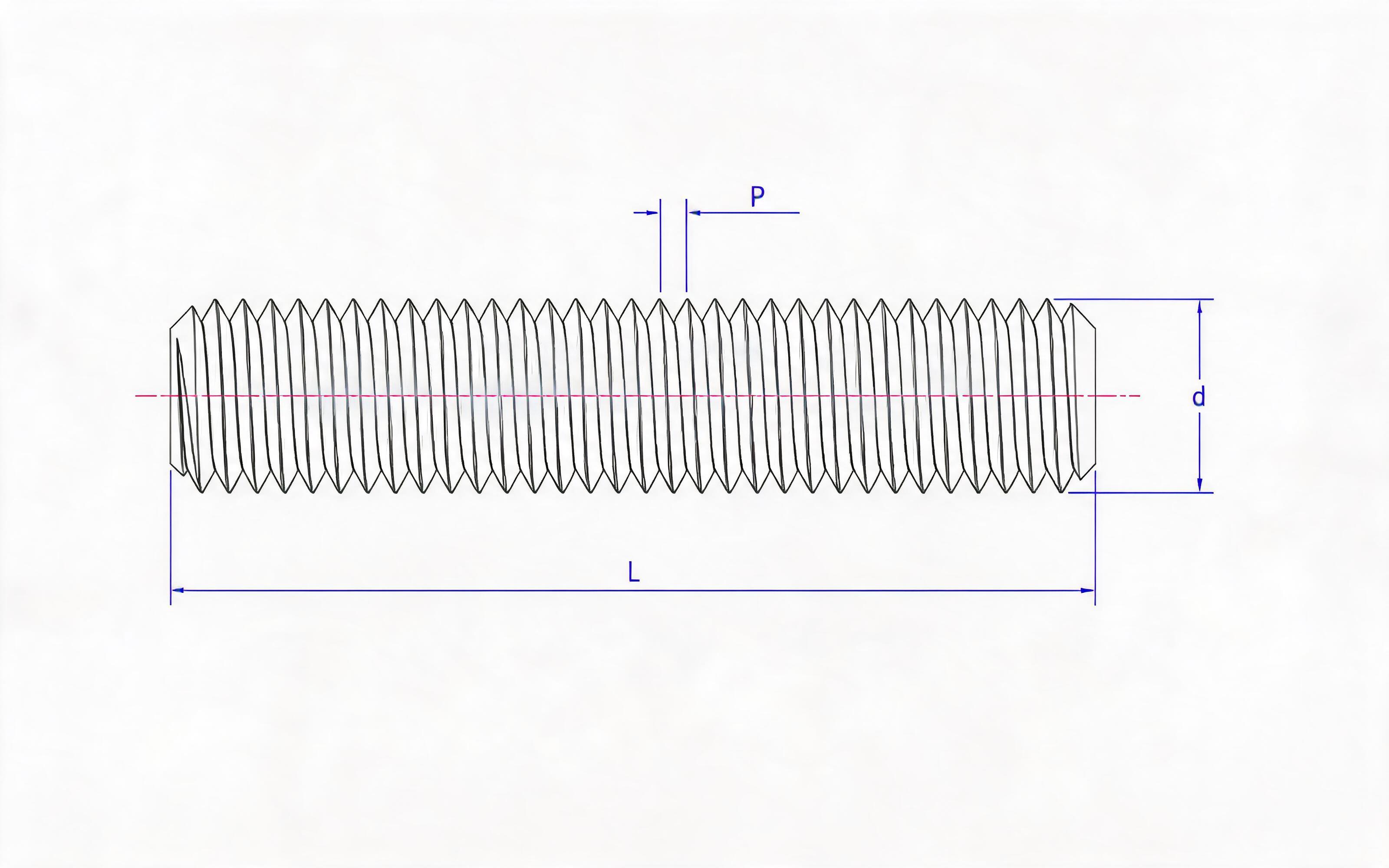 Fasteners for Pipe Flange Connections - Full Thread Studs Standard Drawing