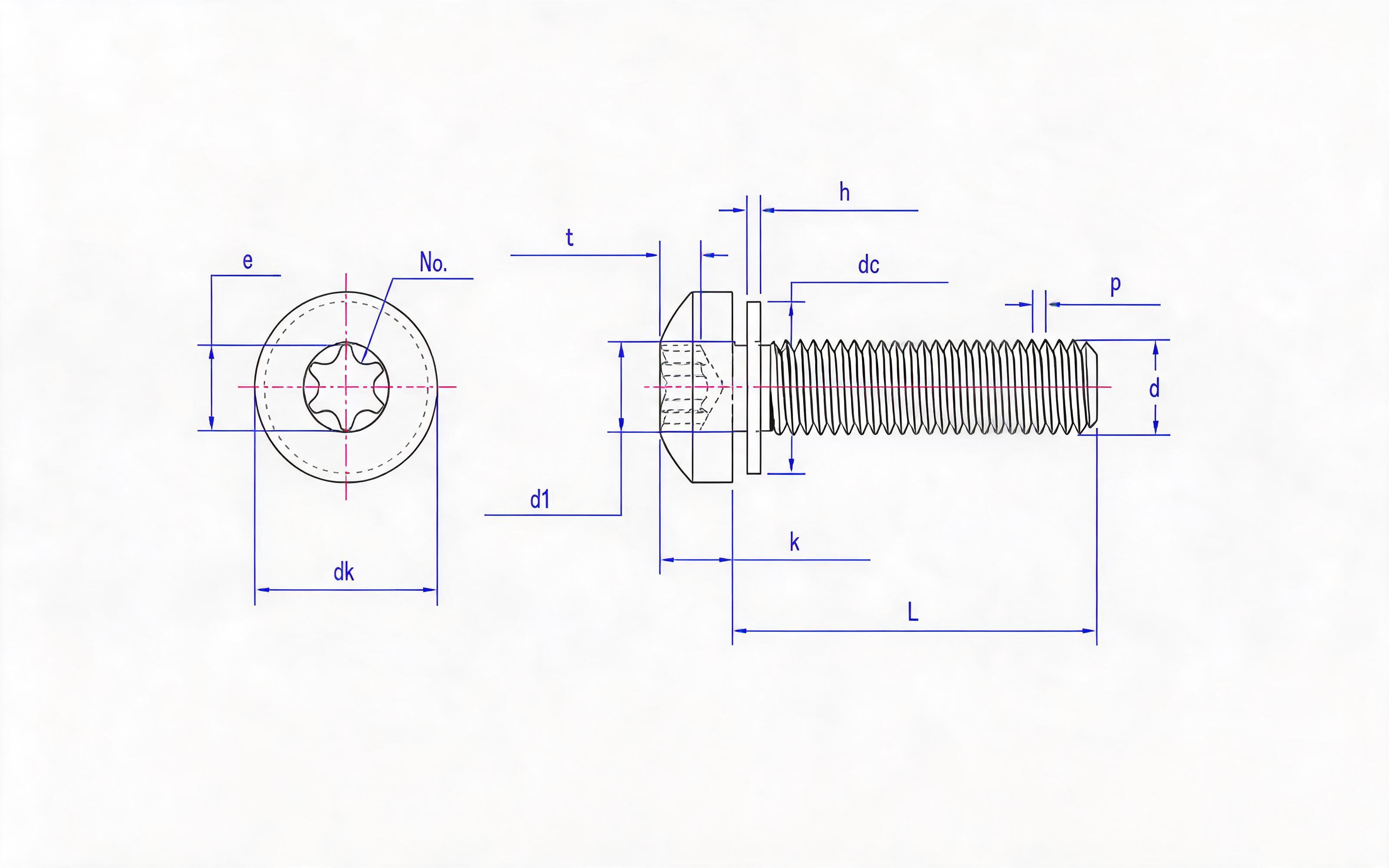Combination of box groove panhead screw and small flat washer (enterprise standard) Standard Drawing