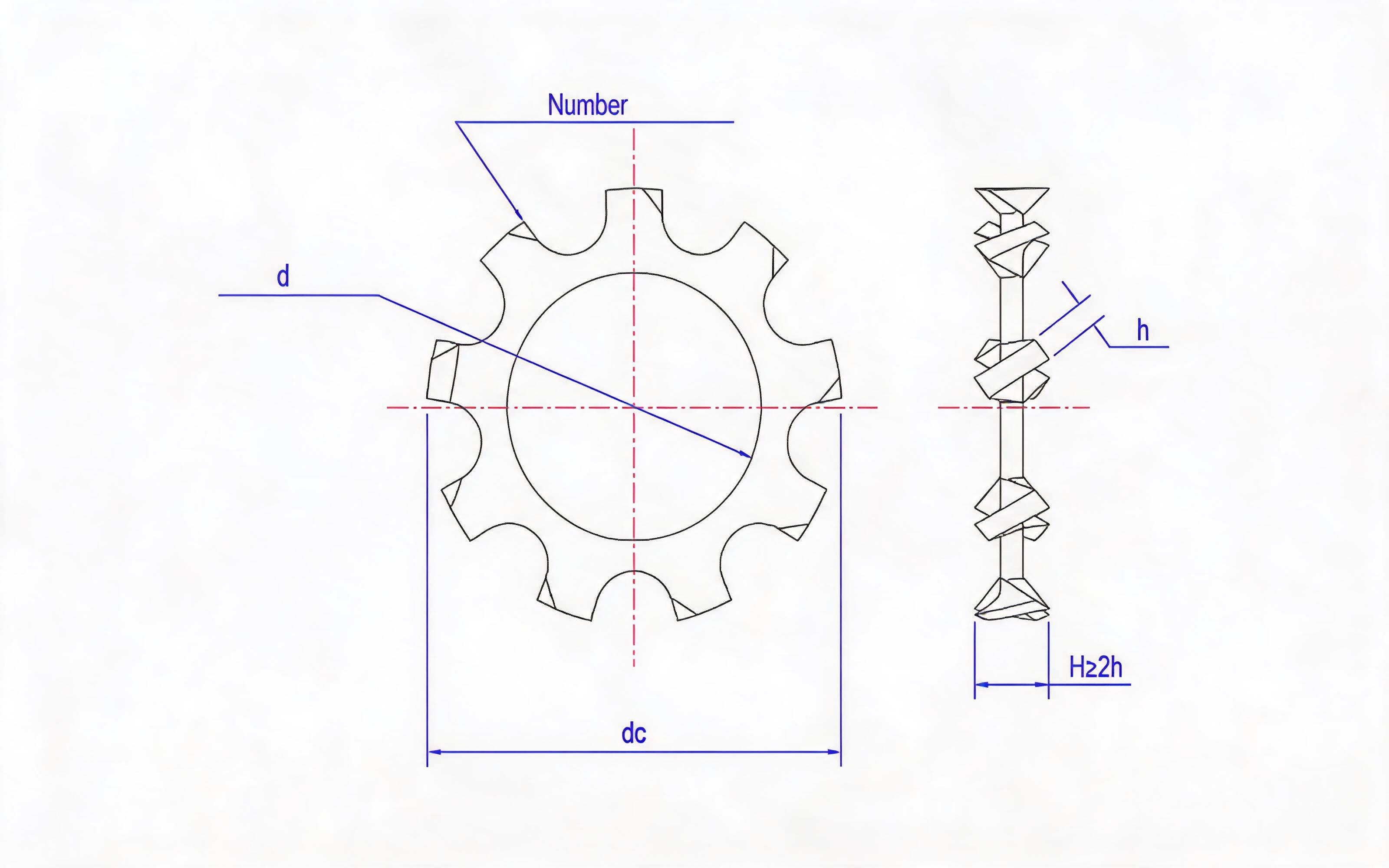 external teeth lock washer Standard Drawing