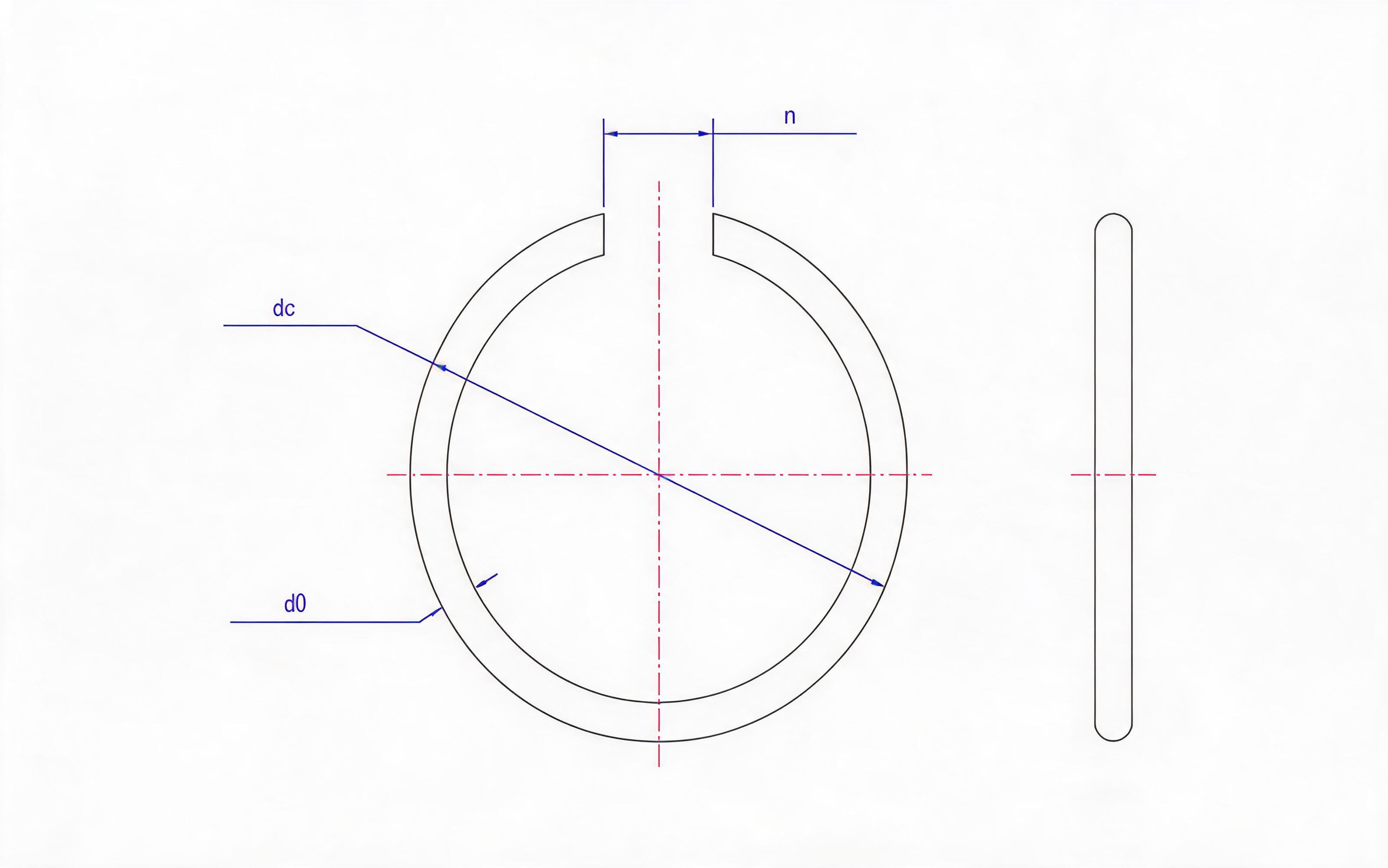 Wire retainer for hole (Type C) Standard Drawing