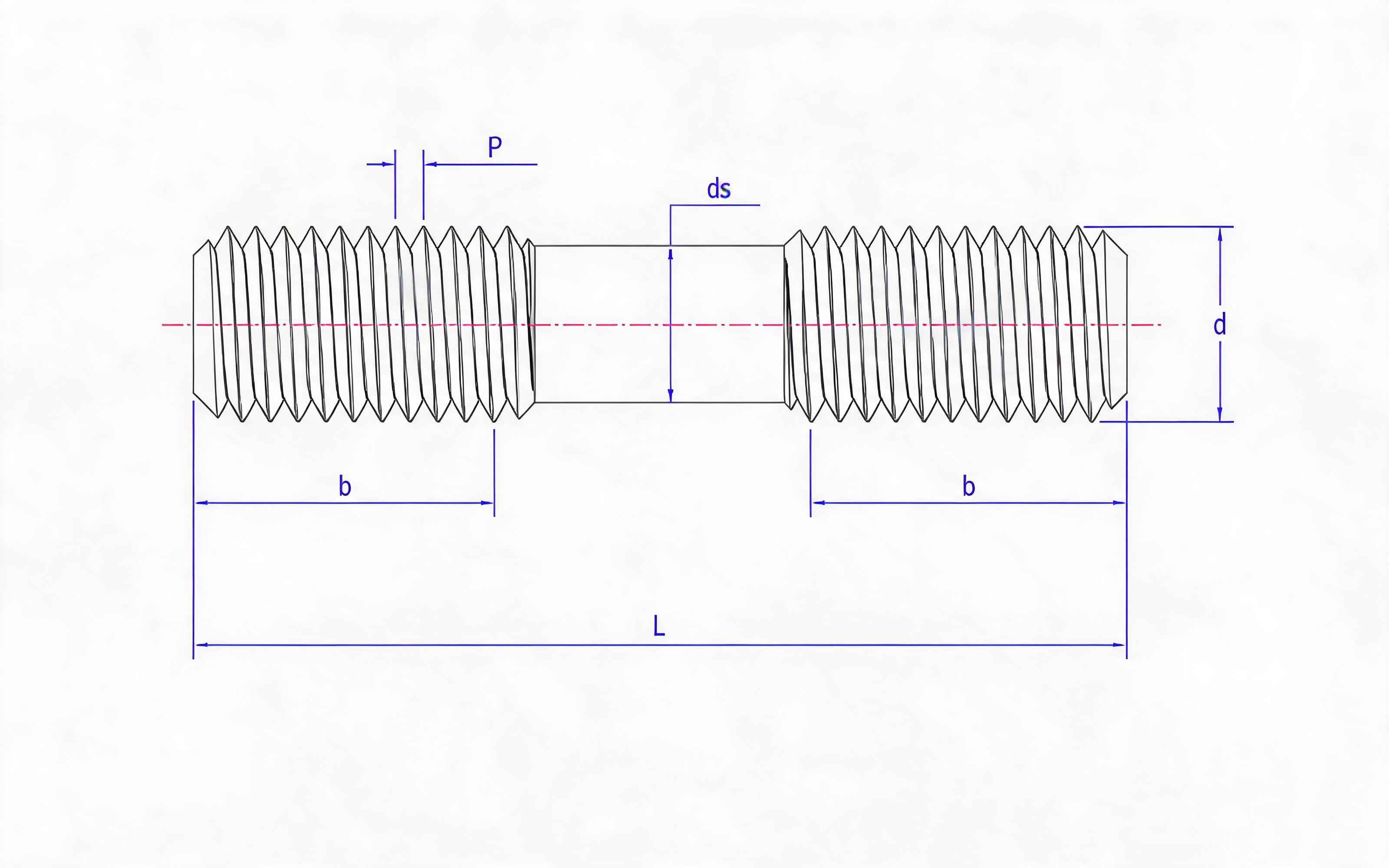 Fasteners for Pipe Flange Connections - Equal Length Studs (Commercial Fasteners) Standard Drawing