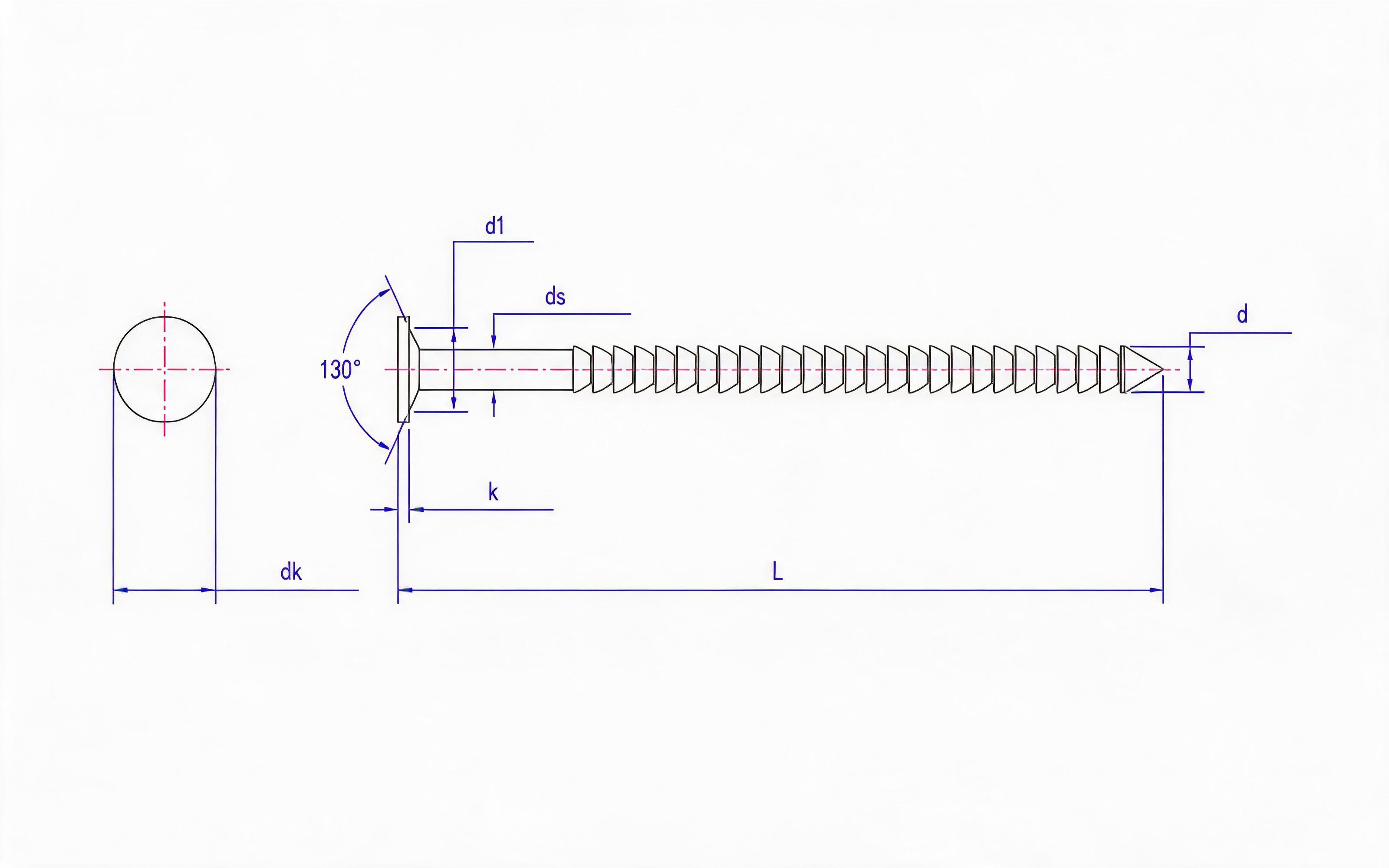 RING SHANK 130 ° PLAIN ROLL NAILES SCHEDULE I.2 Standard Drawing