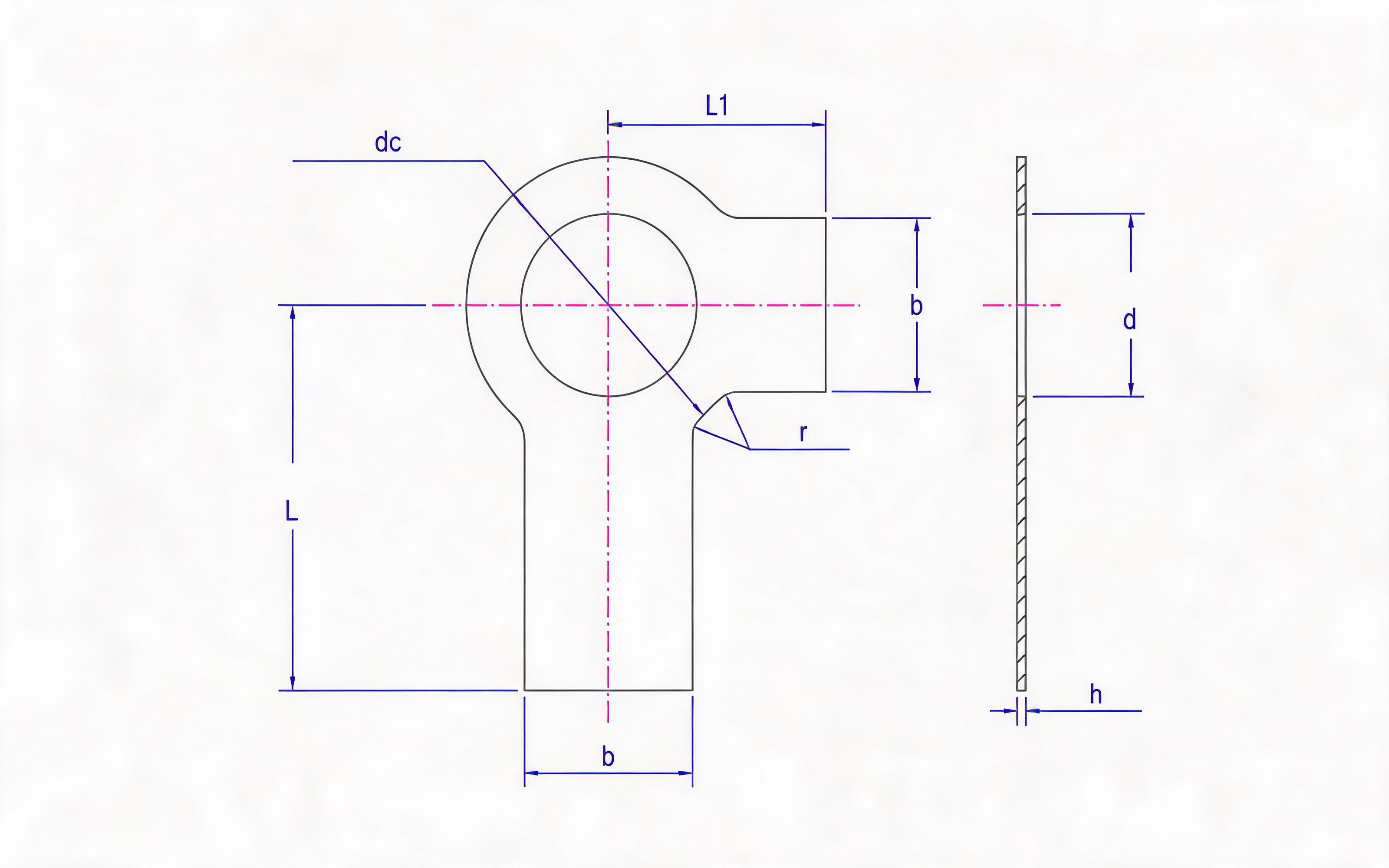 Double tab lock washer Standard Drawing