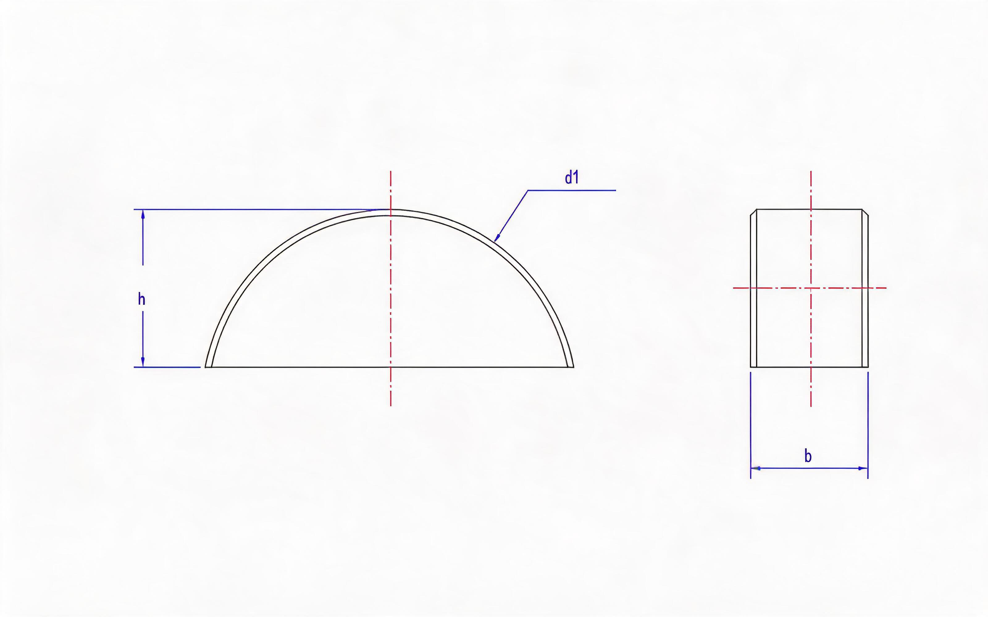 Half round key Standard Drawing