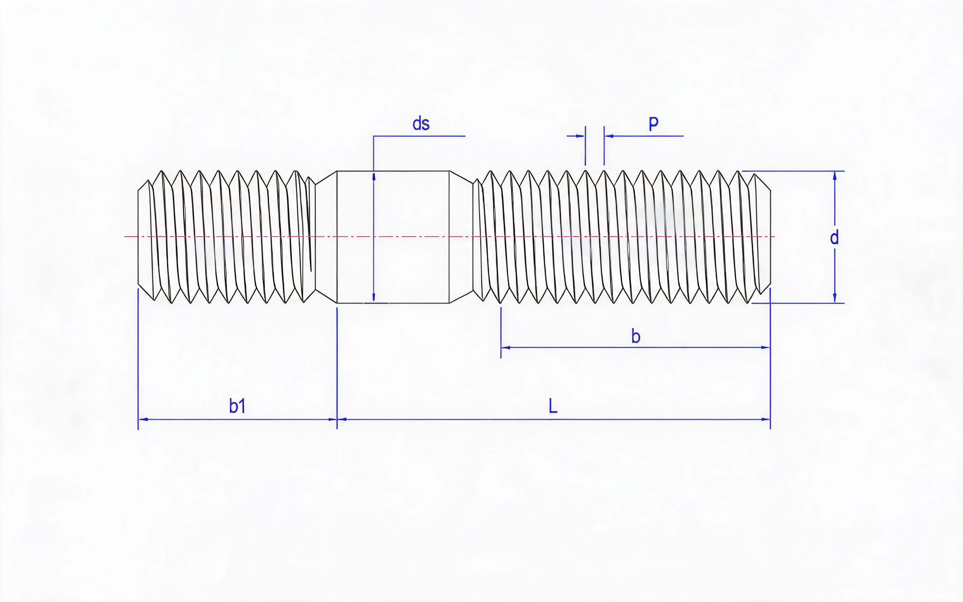 Stud b1=1.25d (Type A) Standard Drawing