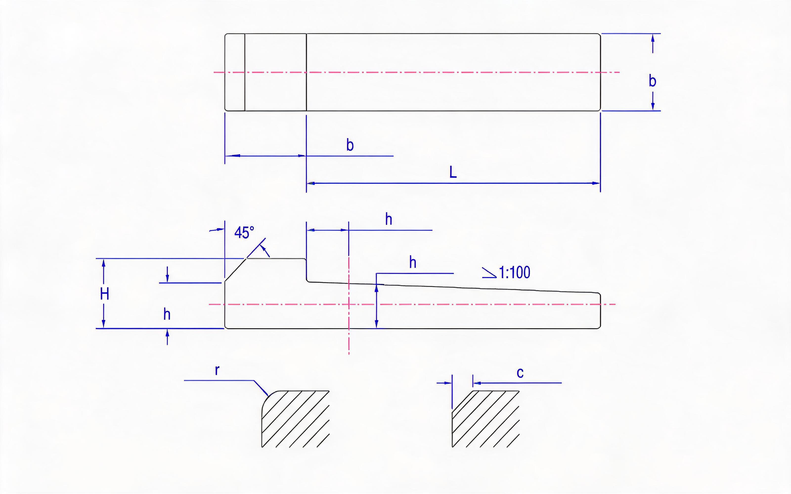 ELBOW SADDLE KEY Standard Drawing