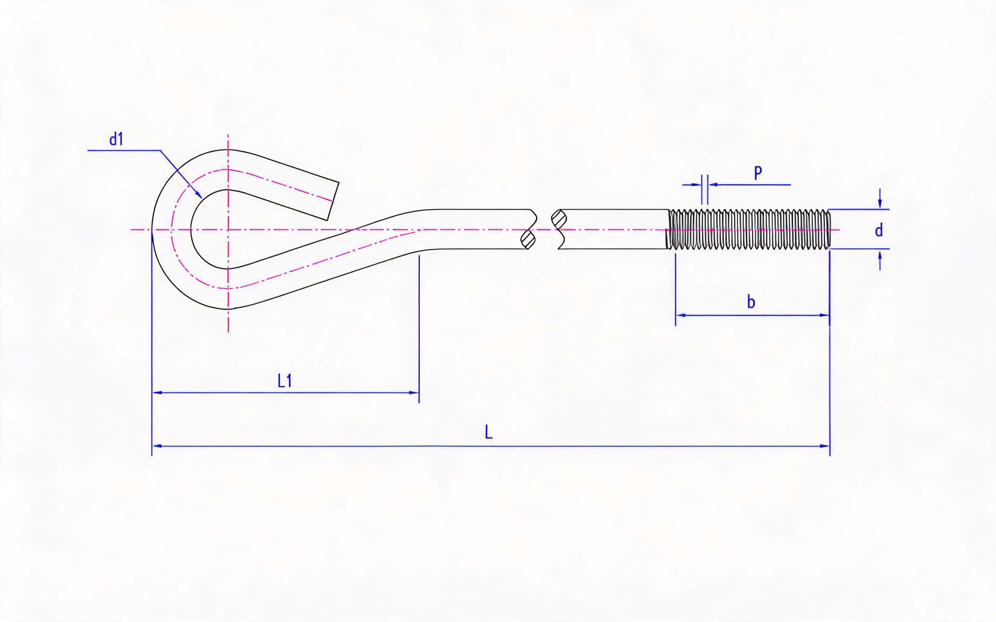 Foundation bolt Standard Drawing