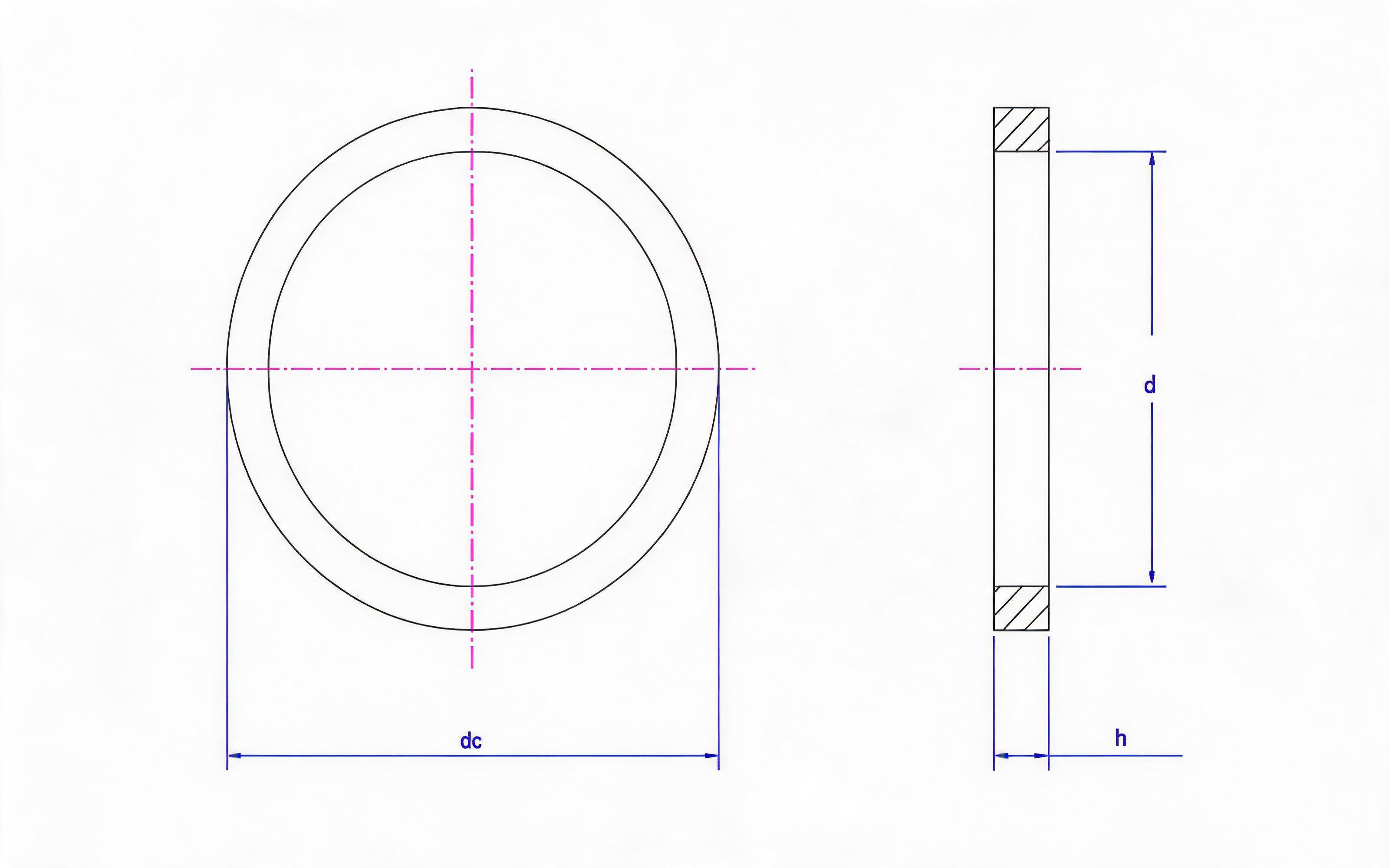 Heavy Series Shoulder Retainer Standard Drawing
