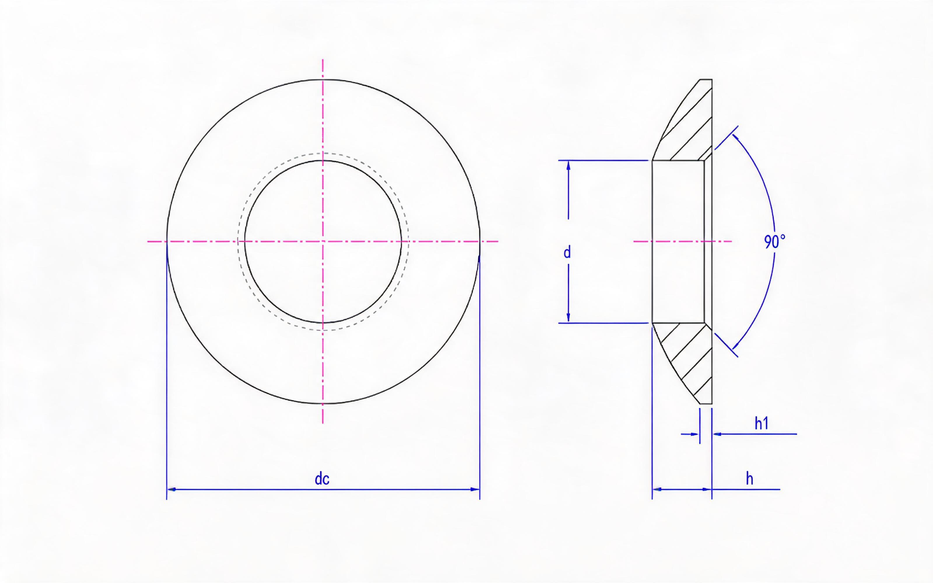 Spherical Washer (Type C) Standard Drawing