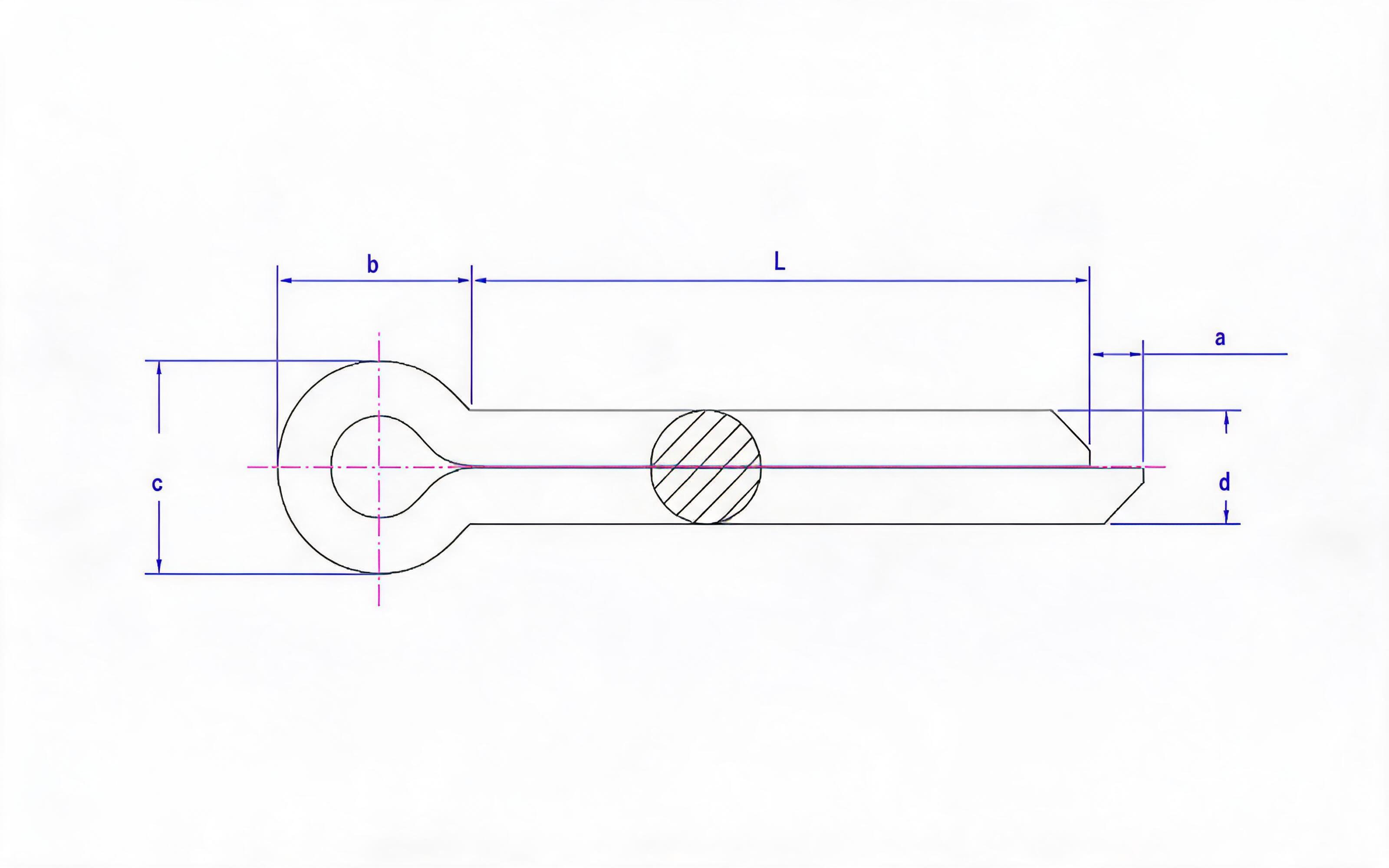 Cotter pin (cotter pin) Standard Drawing