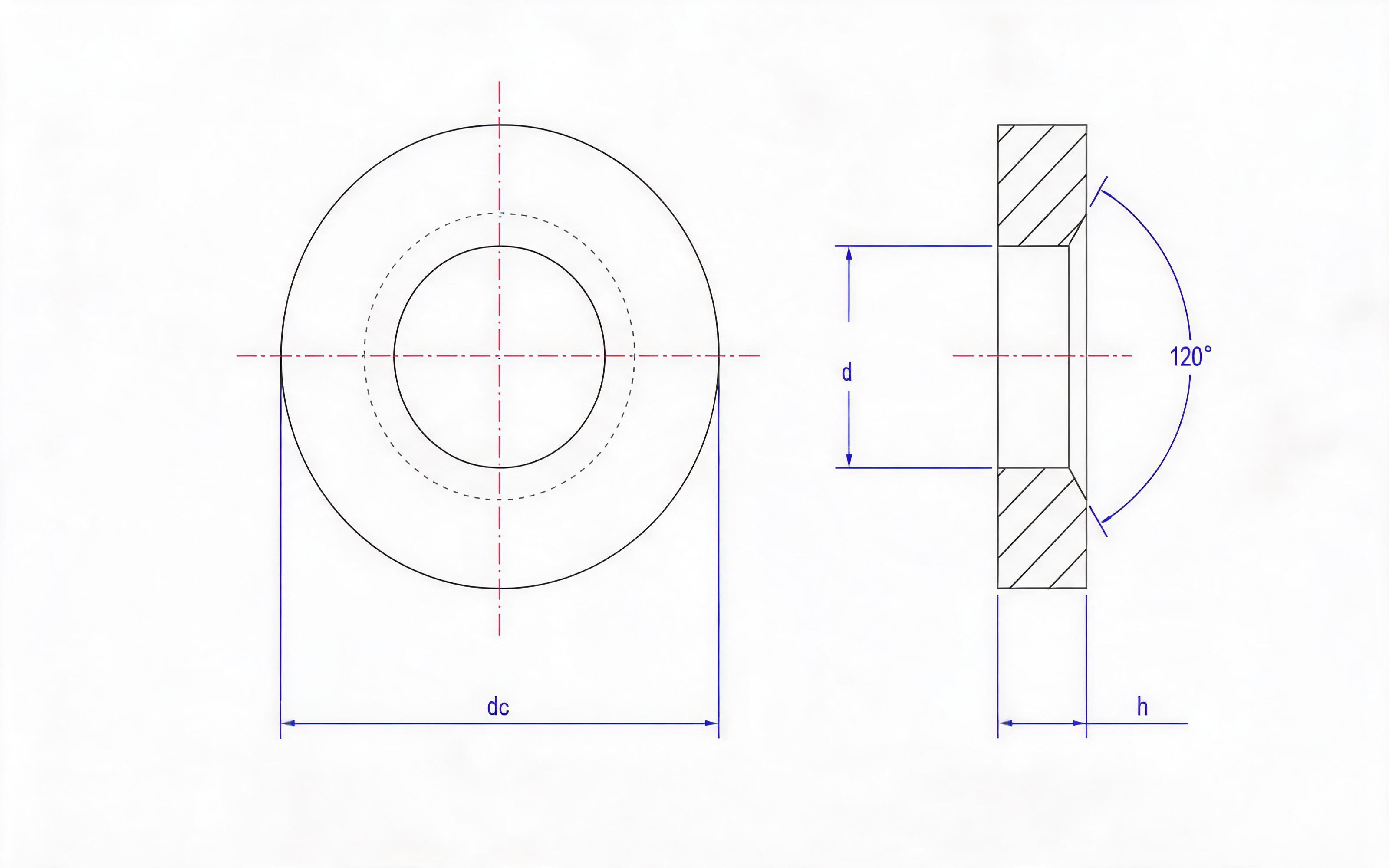 Taper Washer (Type G) Standard Drawing