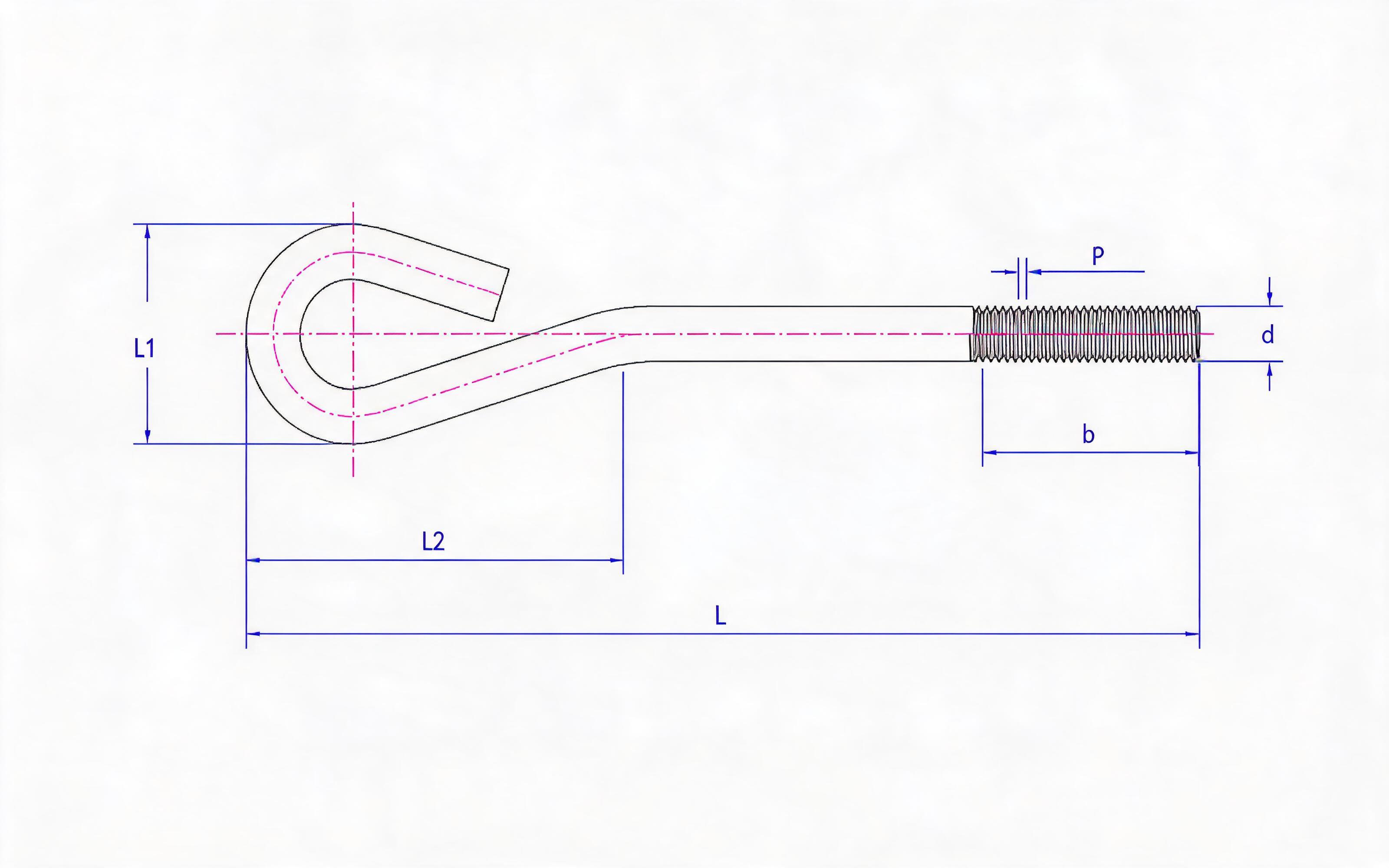 Type A anchor bolt Standard Drawing
