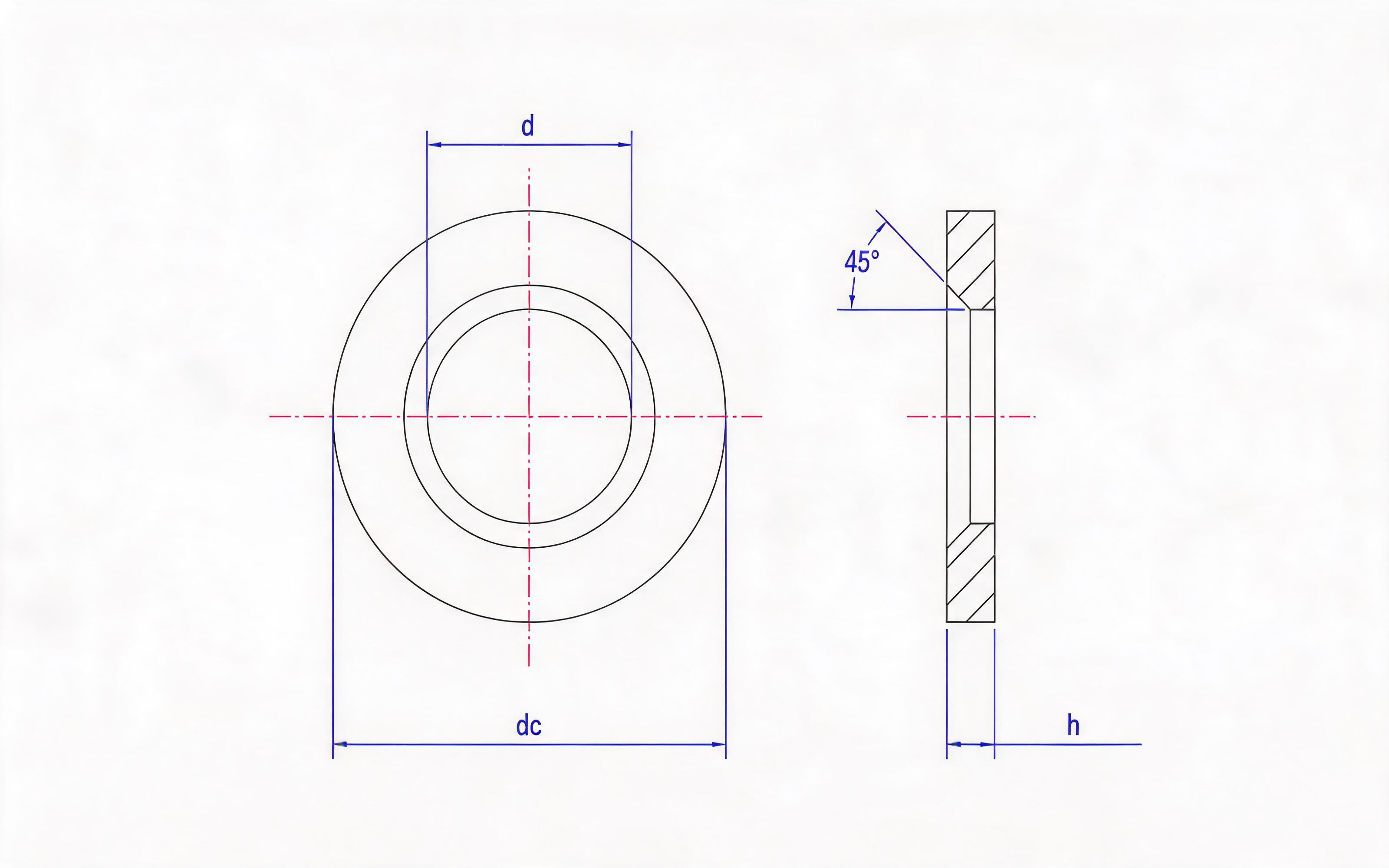 High Strength Washers for Steel Structures Standard Drawing