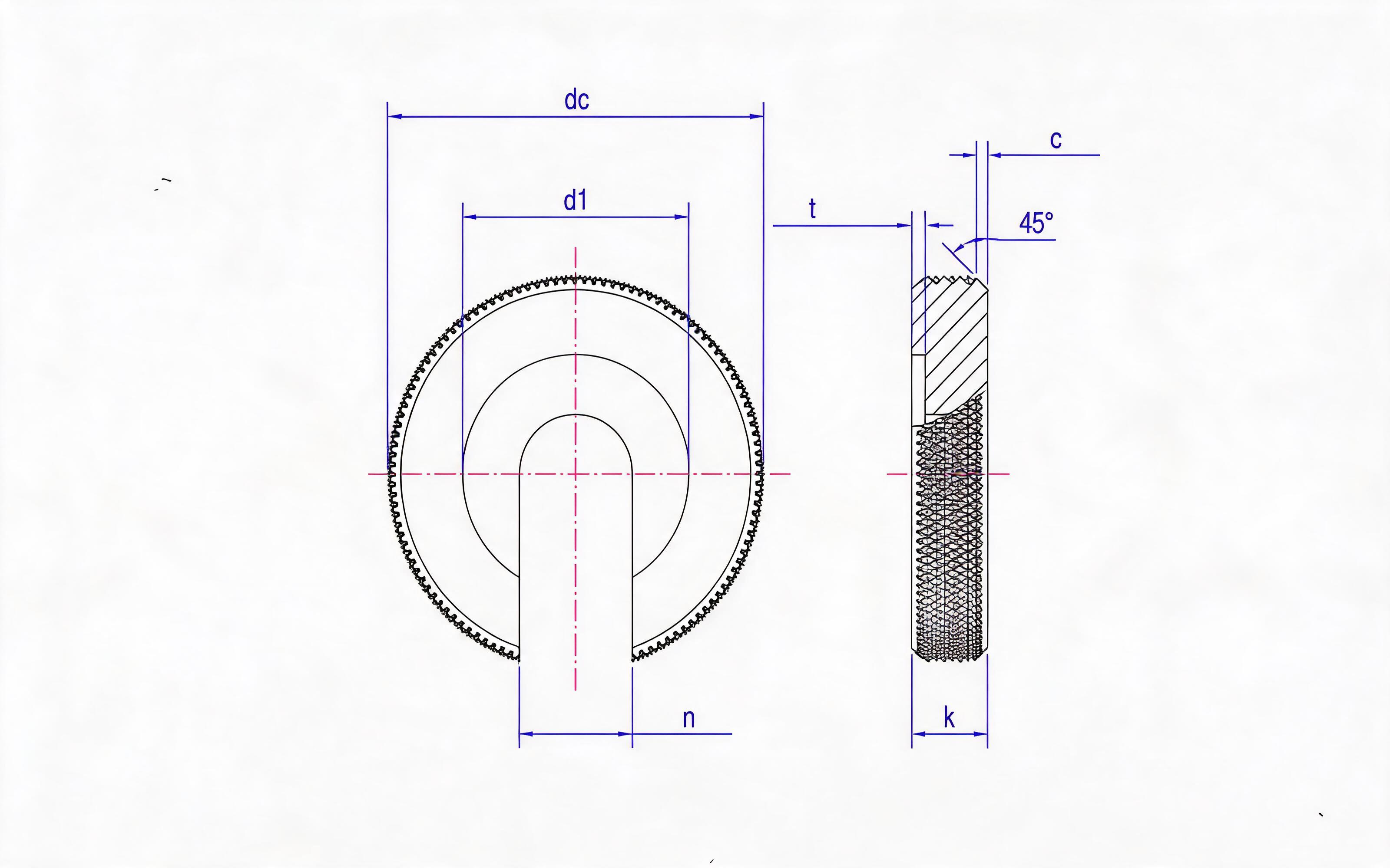 Split Washer (Type B) Standard Drawing