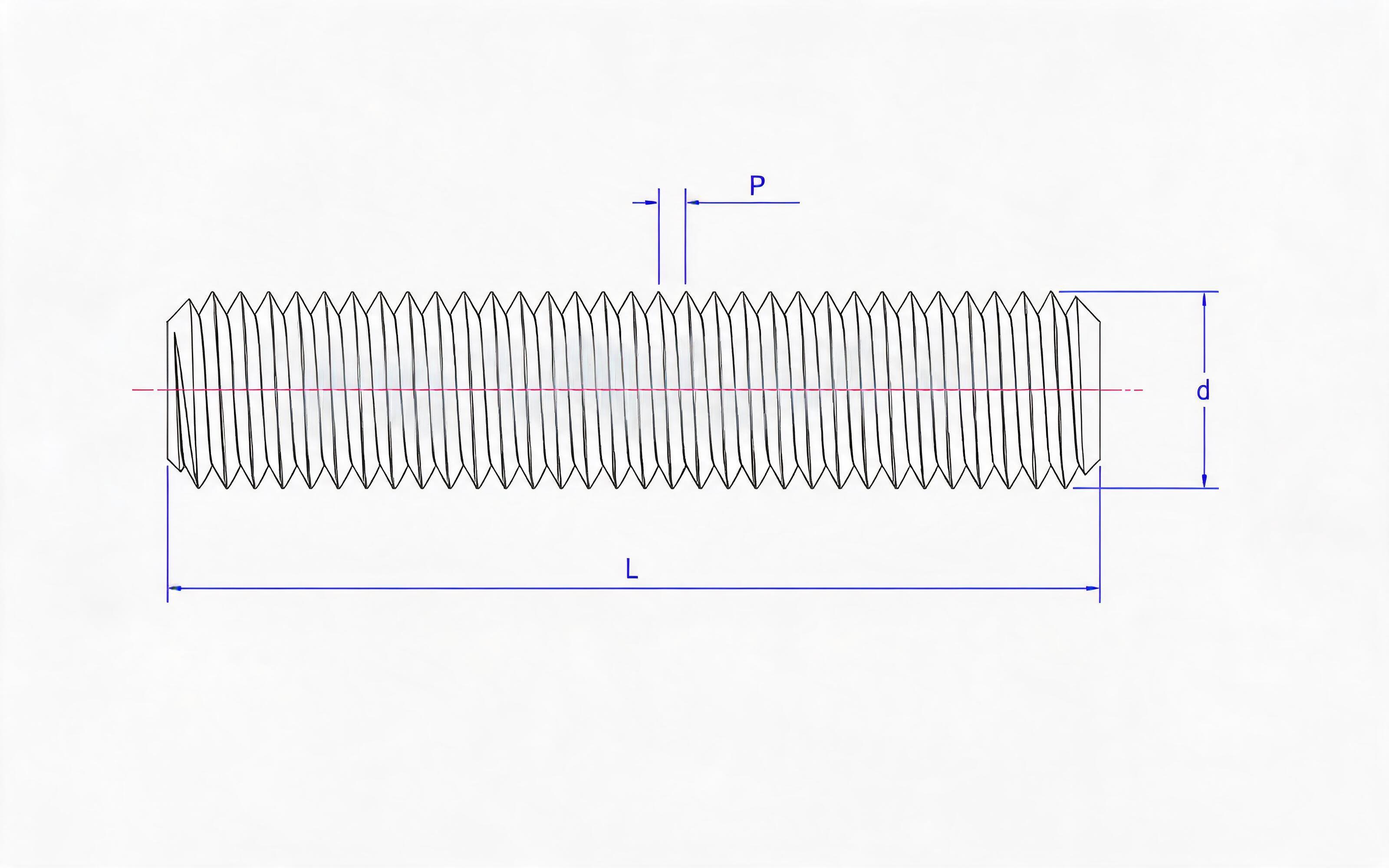 TOOTH ROD (TYPE B) Standard Drawing