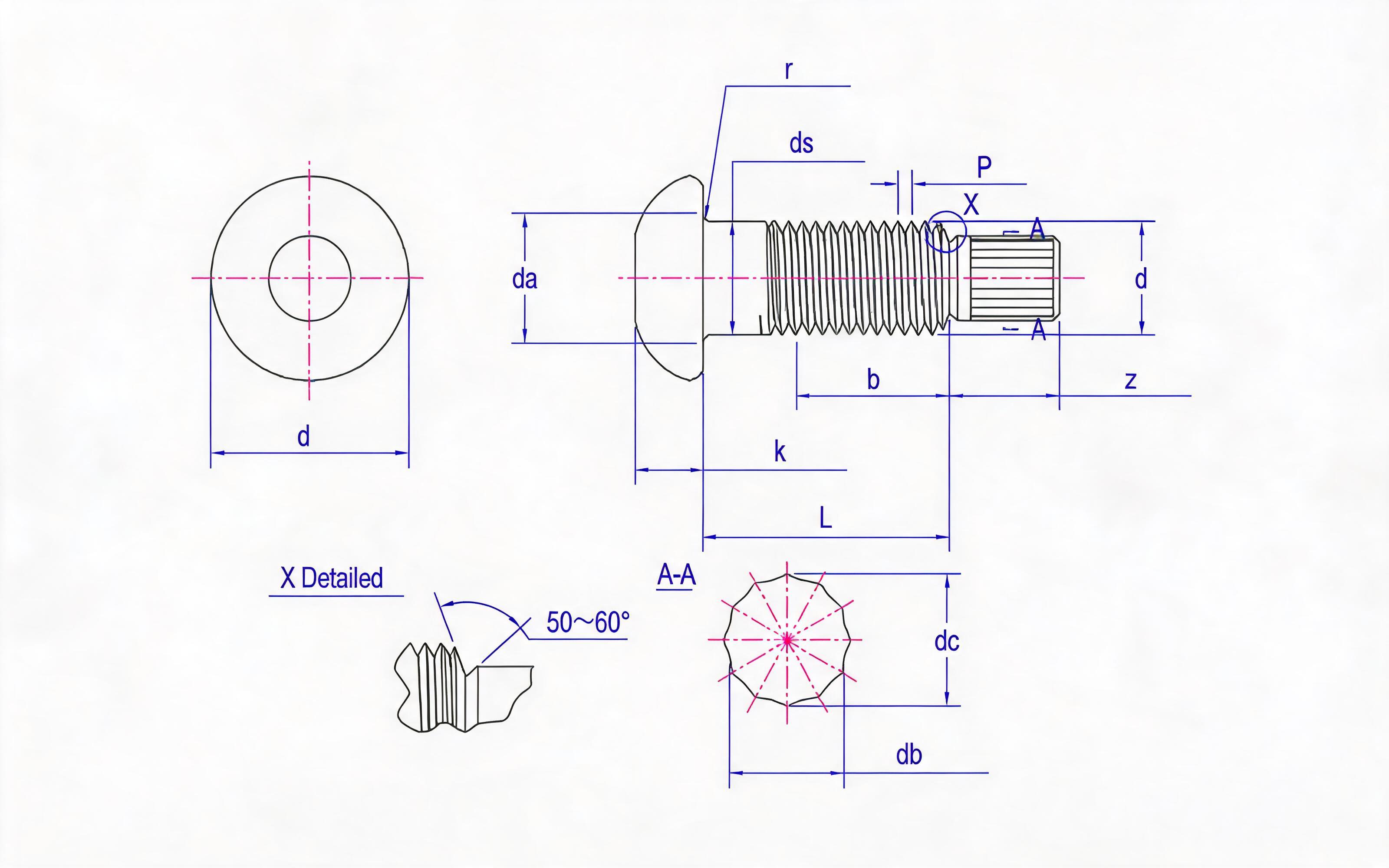 Torsional shear type high-strength bolt connection set for steel structure Standard Drawing