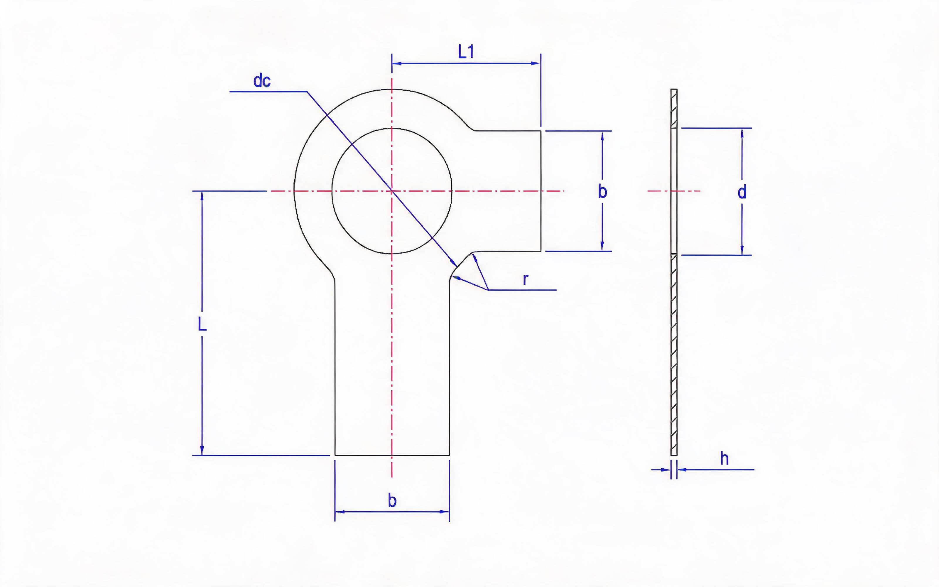 Double tab lock washer Standard Drawing