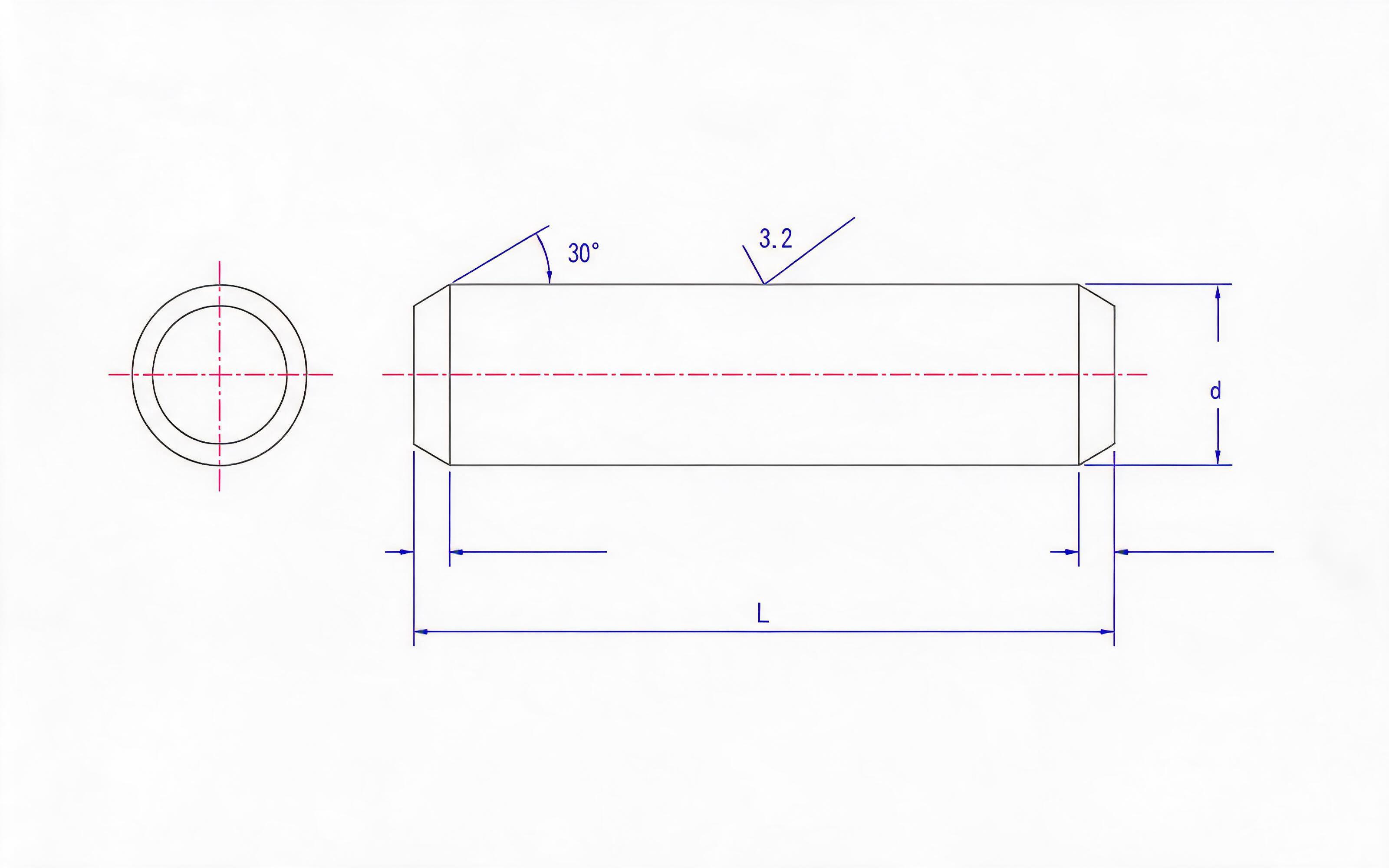 HEADLESS PIN (TYPE A) Standard Drawing