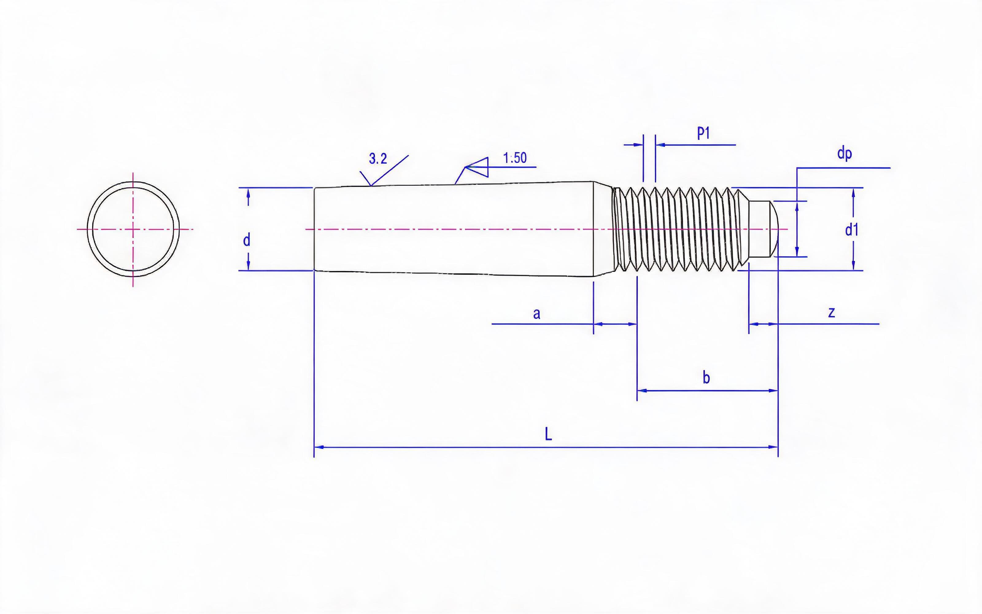 Plain taper pin Standard Drawing