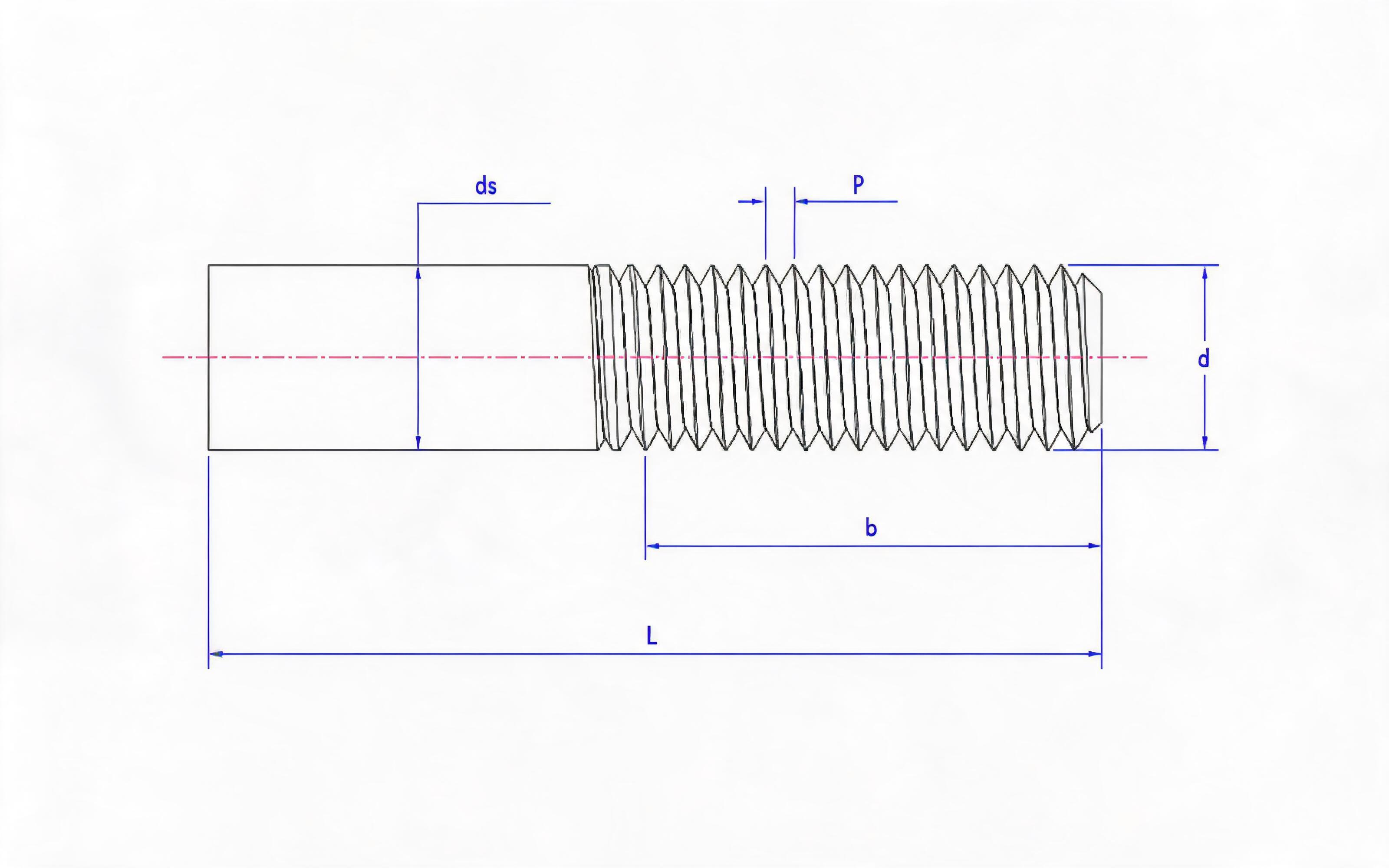 Welded stud stud Standard Drawing