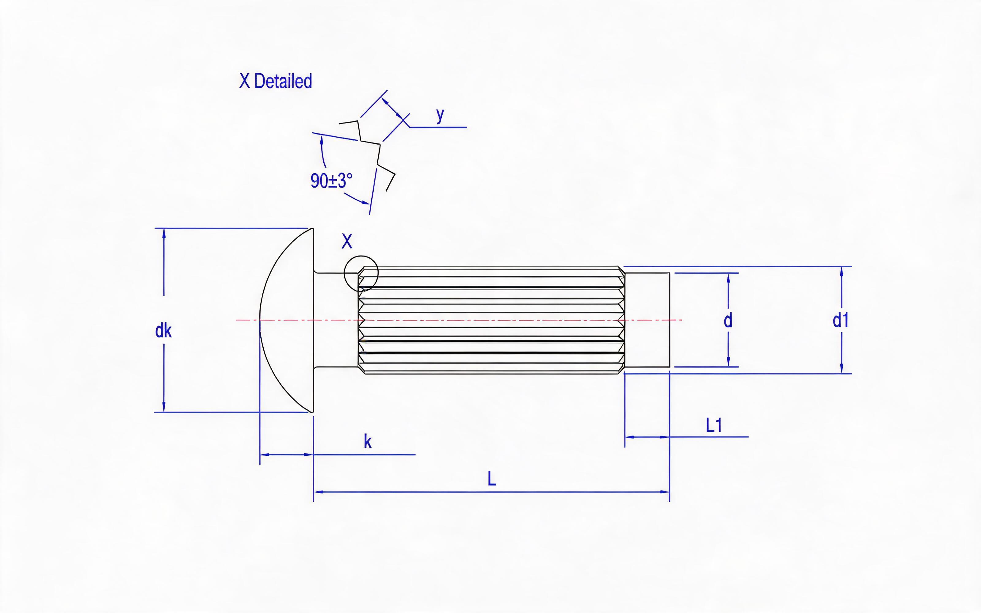 Rivet for nameplate Standard Drawing
