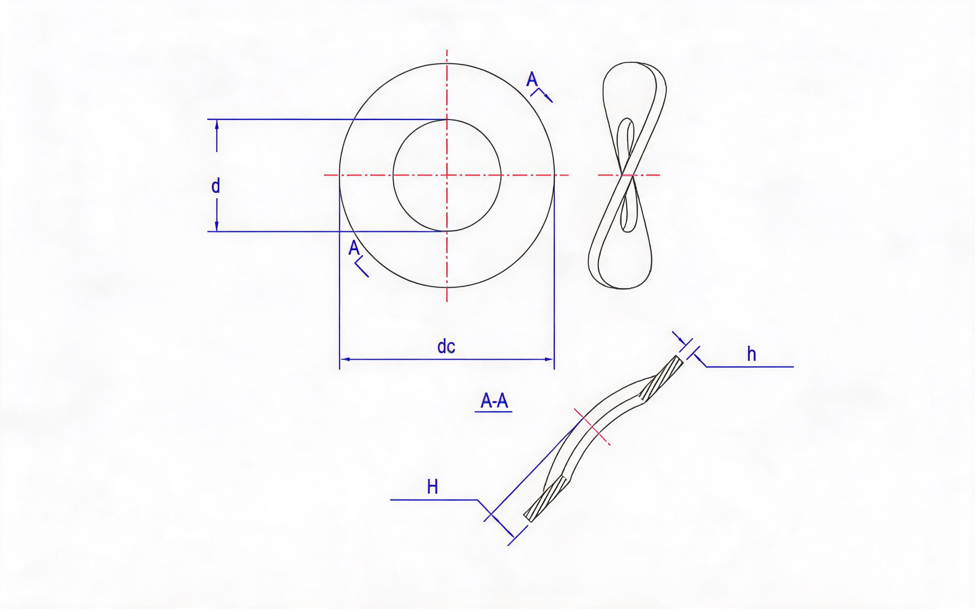 Corrugated elastic washer (Type B) Standard Drawing