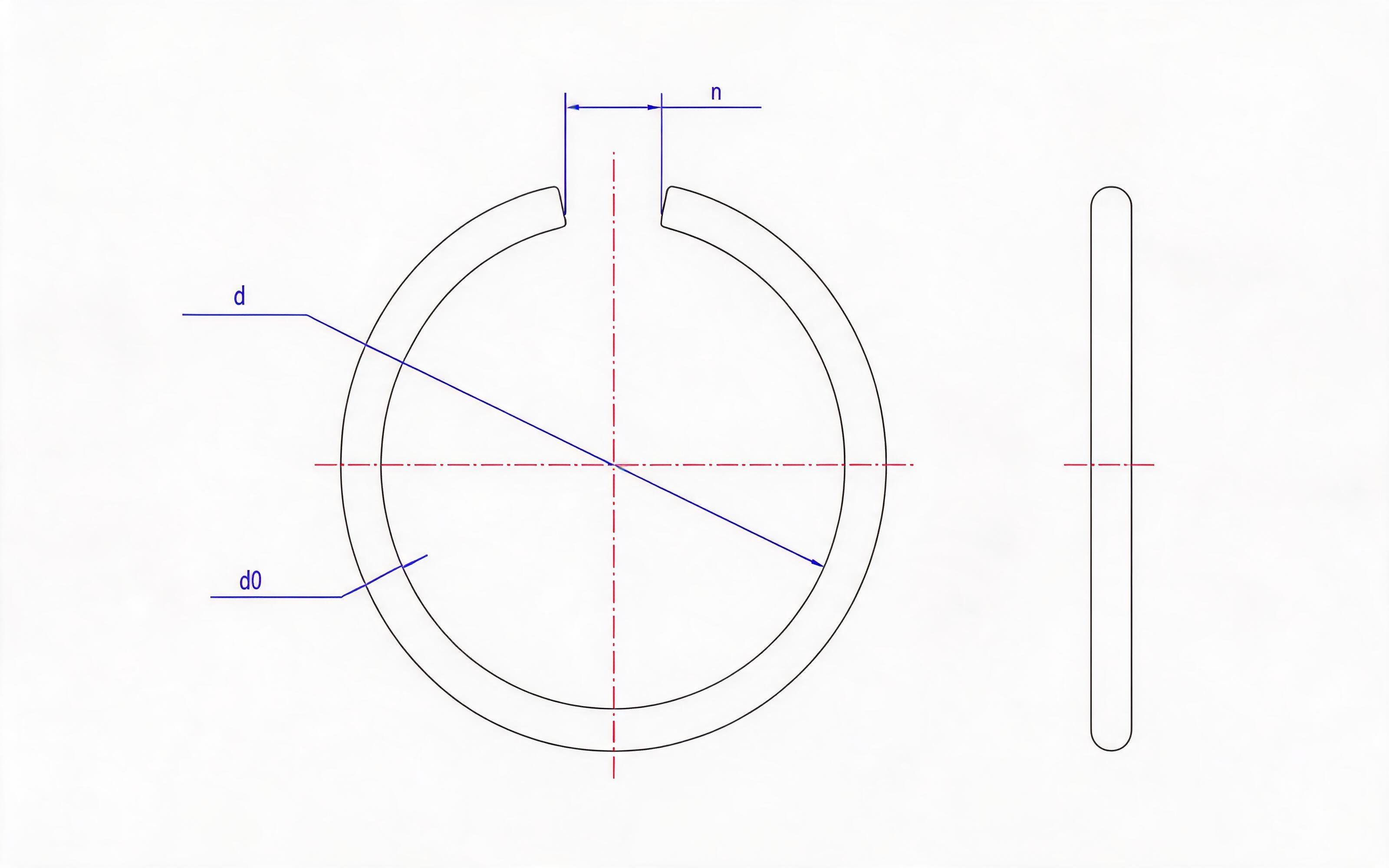 Shaft Wire Retainer (Type A) Standard Drawing