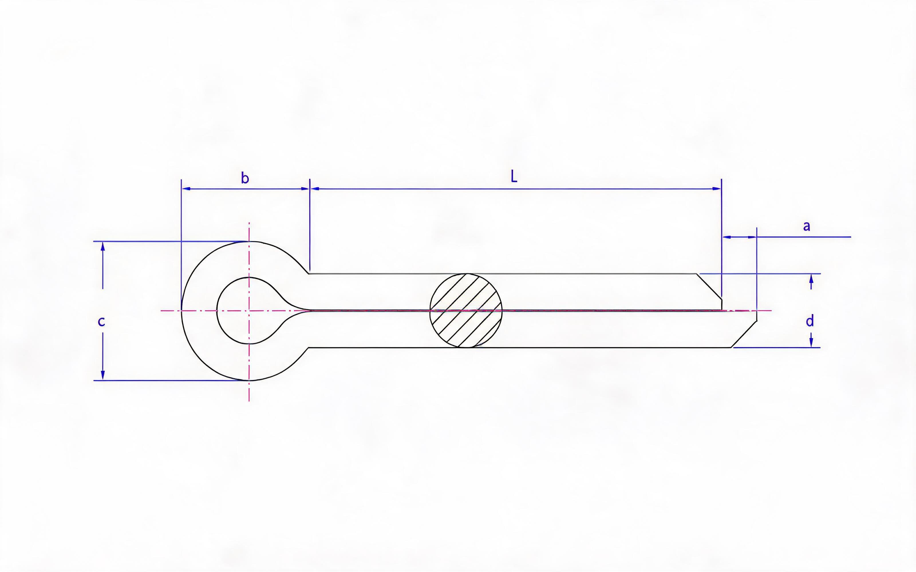 Cotter pin (cotter pin) Standard Drawing