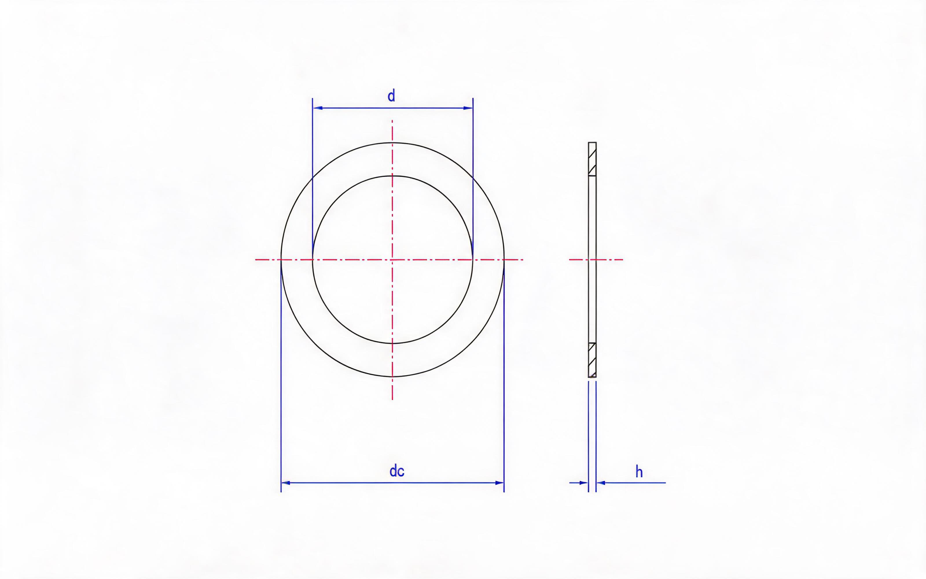 Type A Large Seal Washer (Unimpregnated paper) Standard Drawing