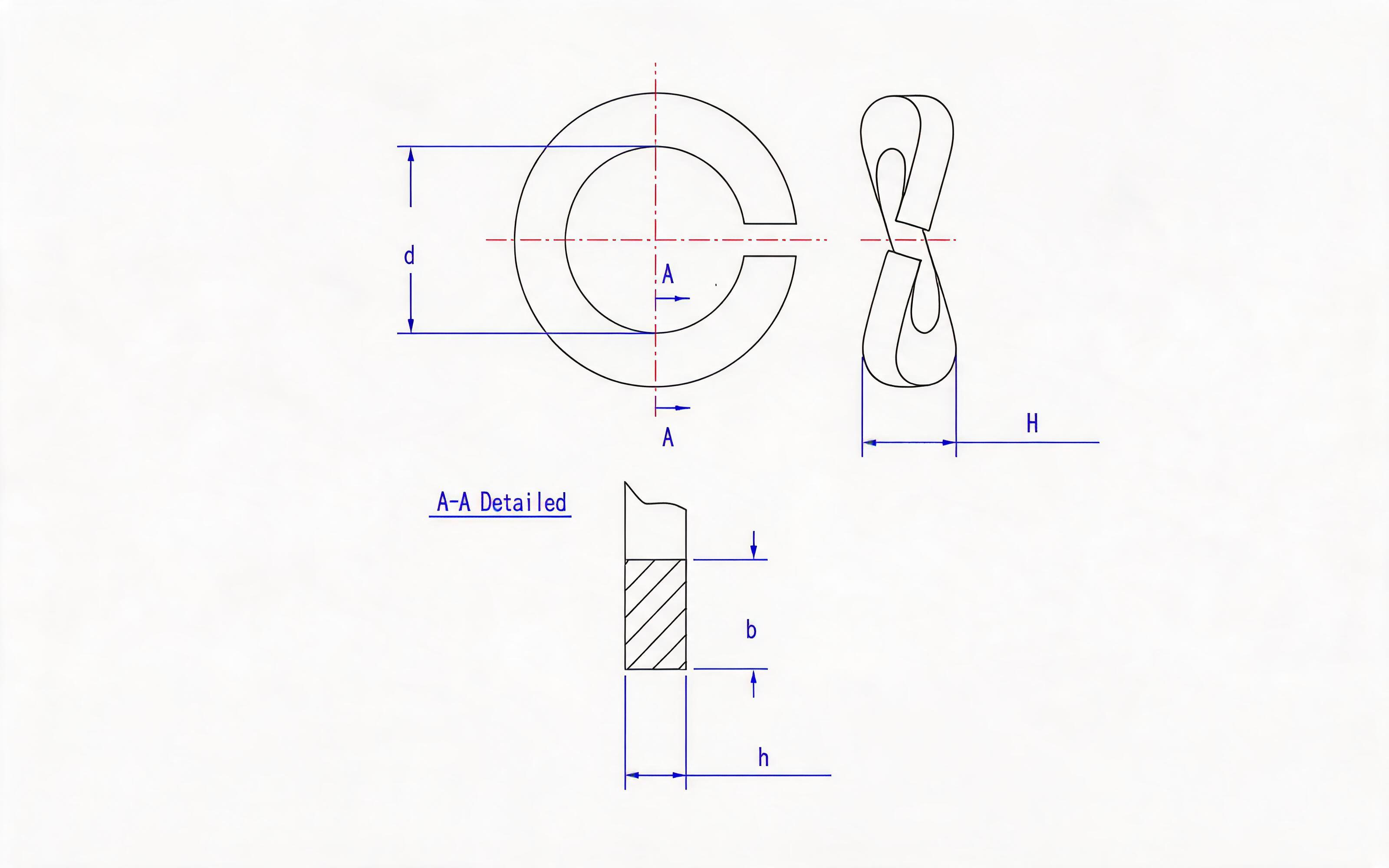 Wave Spring Washers  Standard Drawing